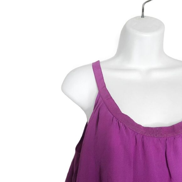 Banana Republic | Fuchsia Silk Tiered Tie Back Tank | XSP - Picture 5 of 10